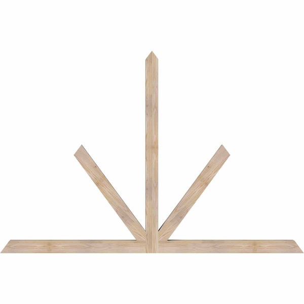 Ekena Millwork Saratoga Smooth Timber Gable Bracket, Douglas Fir, 84"W x 56"H x 3 1/2"D x 3 1/2"F, 16/12 Pitch GBW084X56X0404SAR00SDF - main